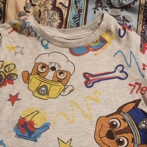 Jumping Beans Dog Graphic T-Shirt with Blue and Yellow Accents